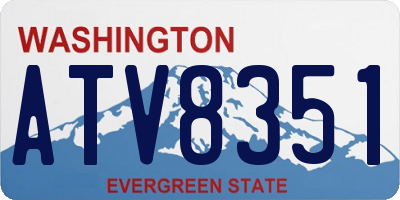 WA license plate ATV8351