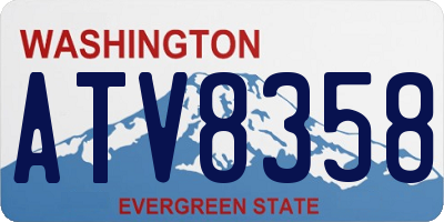 WA license plate ATV8358