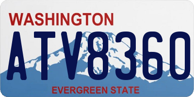WA license plate ATV8360