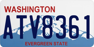 WA license plate ATV8361