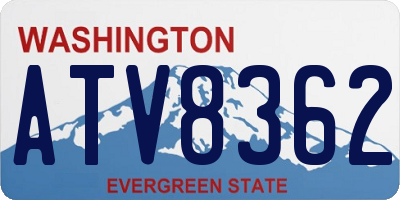 WA license plate ATV8362