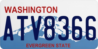 WA license plate ATV8366