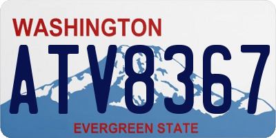 WA license plate ATV8367