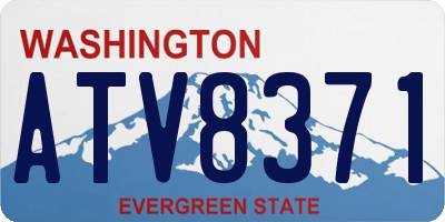 WA license plate ATV8371