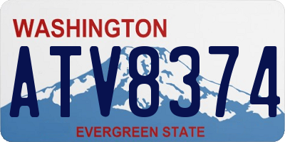 WA license plate ATV8374