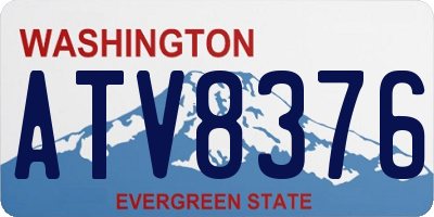 WA license plate ATV8376