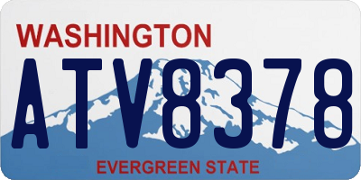 WA license plate ATV8378