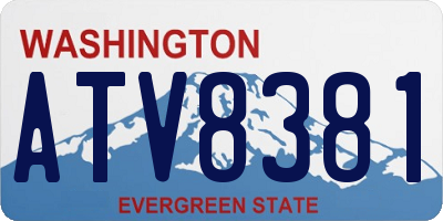WA license plate ATV8381