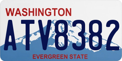WA license plate ATV8382