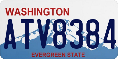 WA license plate ATV8384