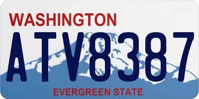 WA license plate ATV8387