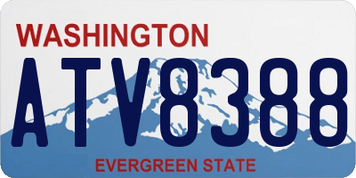 WA license plate ATV8388