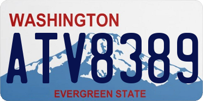 WA license plate ATV8389