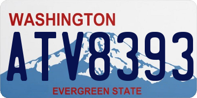 WA license plate ATV8393
