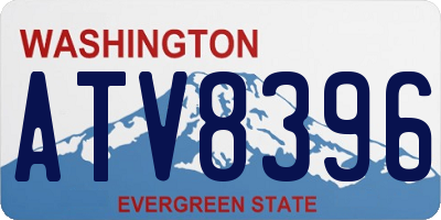 WA license plate ATV8396