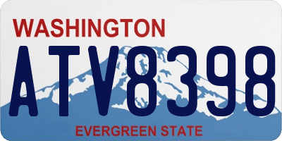 WA license plate ATV8398