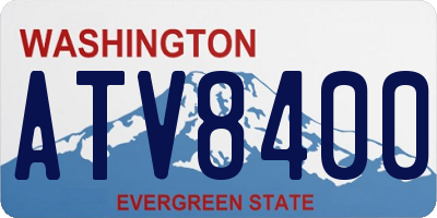 WA license plate ATV8400
