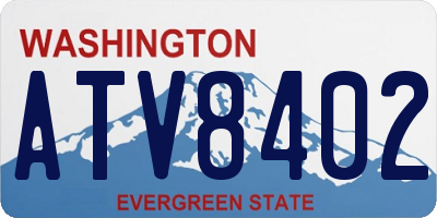 WA license plate ATV8402