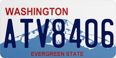 WA license plate ATV8406