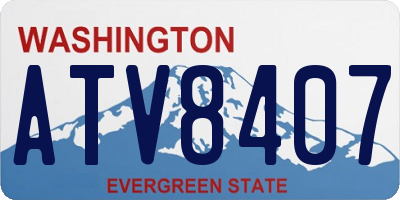 WA license plate ATV8407