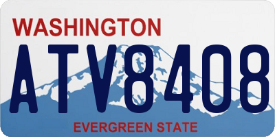WA license plate ATV8408