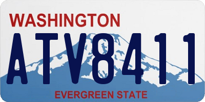 WA license plate ATV8411