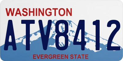 WA license plate ATV8412