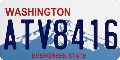 WA license plate ATV8416