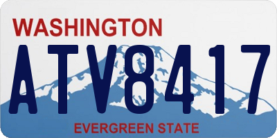 WA license plate ATV8417