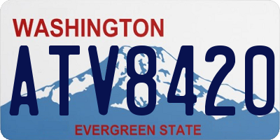 WA license plate ATV8420