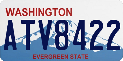 WA license plate ATV8422