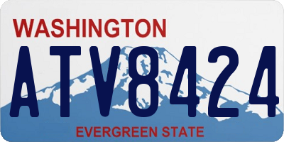 WA license plate ATV8424