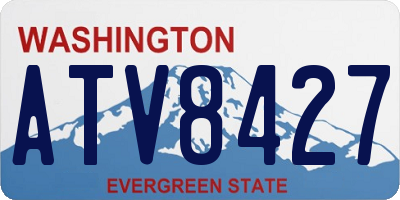 WA license plate ATV8427