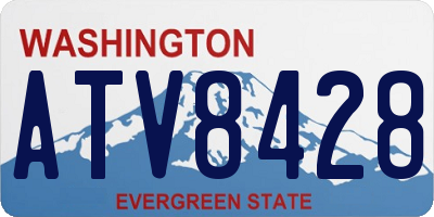 WA license plate ATV8428