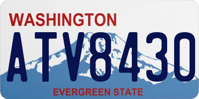 WA license plate ATV8430