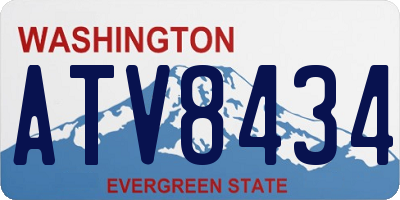 WA license plate ATV8434