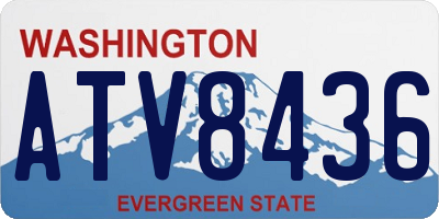 WA license plate ATV8436