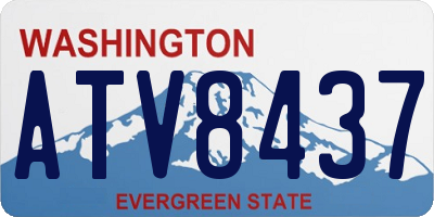 WA license plate ATV8437