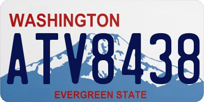 WA license plate ATV8438