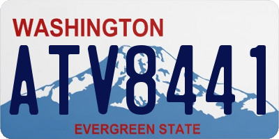 WA license plate ATV8441