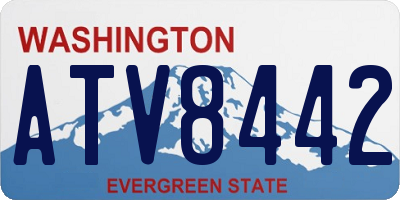 WA license plate ATV8442