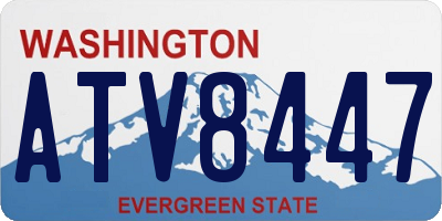 WA license plate ATV8447
