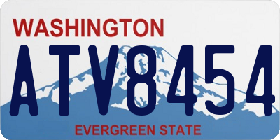 WA license plate ATV8454