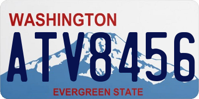 WA license plate ATV8456