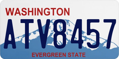 WA license plate ATV8457