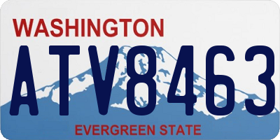 WA license plate ATV8463