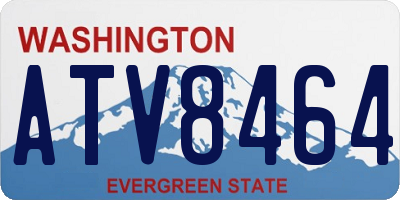 WA license plate ATV8464
