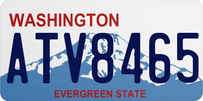 WA license plate ATV8465