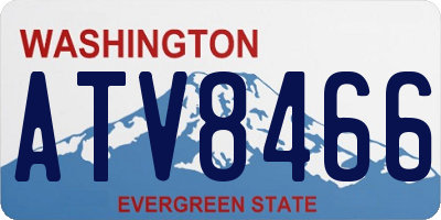 WA license plate ATV8466
