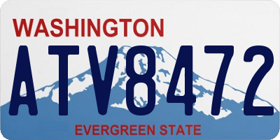 WA license plate ATV8472